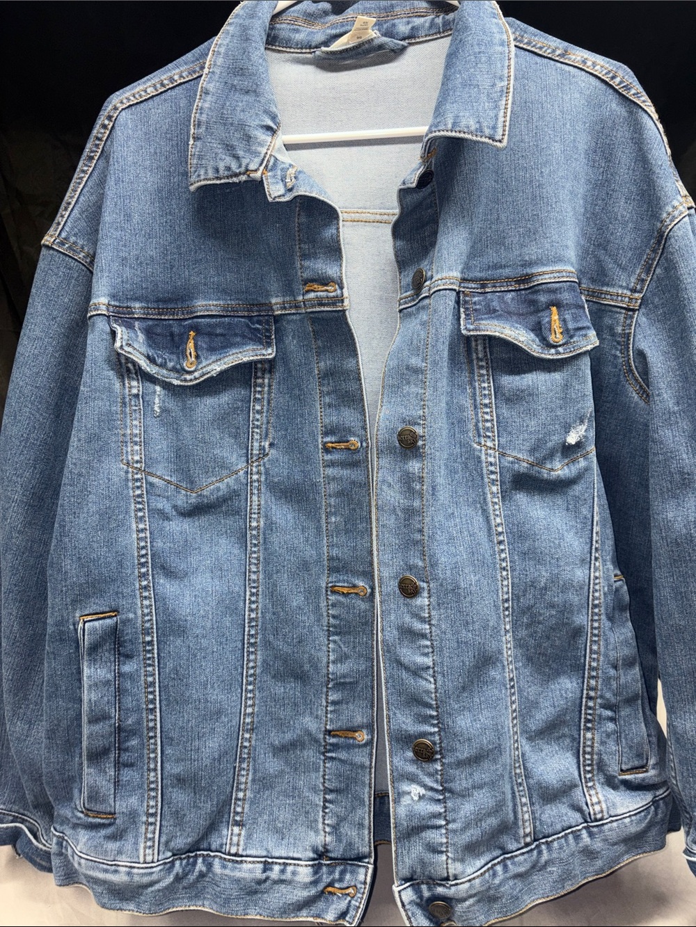 Terra & Sky Light Blue Denim Jacket with Button Front